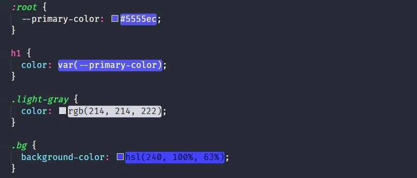 Color Highlight VSCode Extension